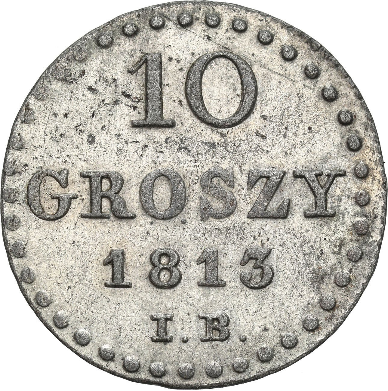 Księstwo Warszawskie. 10 groszy 1813 IB, Warszawa