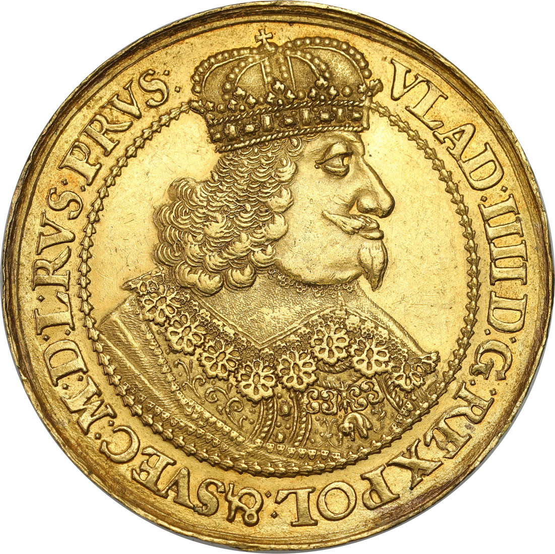 Władysław IV Waza. Donatywa wagi 3 dukatów 1647, Gdańsk - RZADKOŚĆ R7