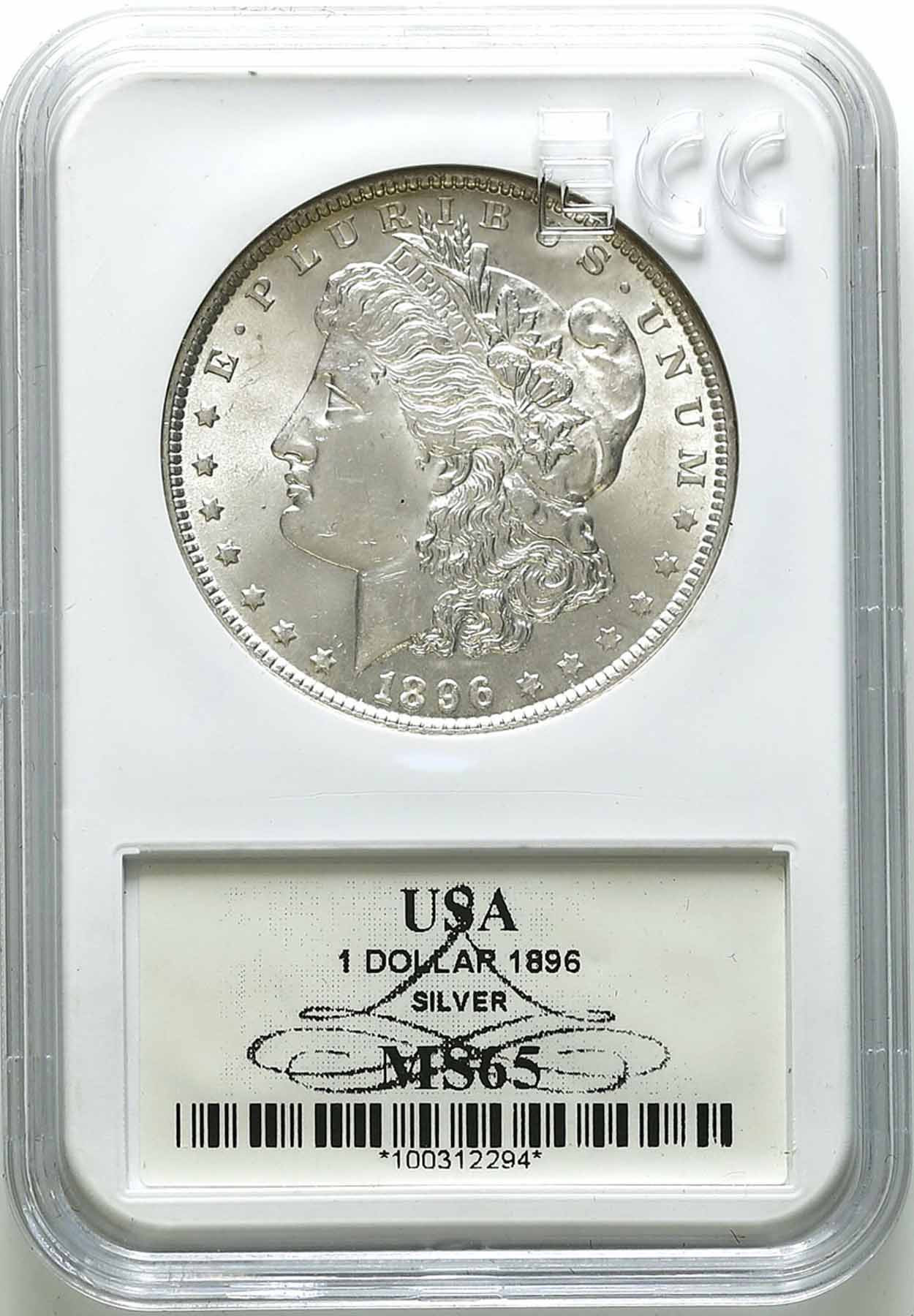 USA. Dolar 1896 Filadelfia GCN MS65