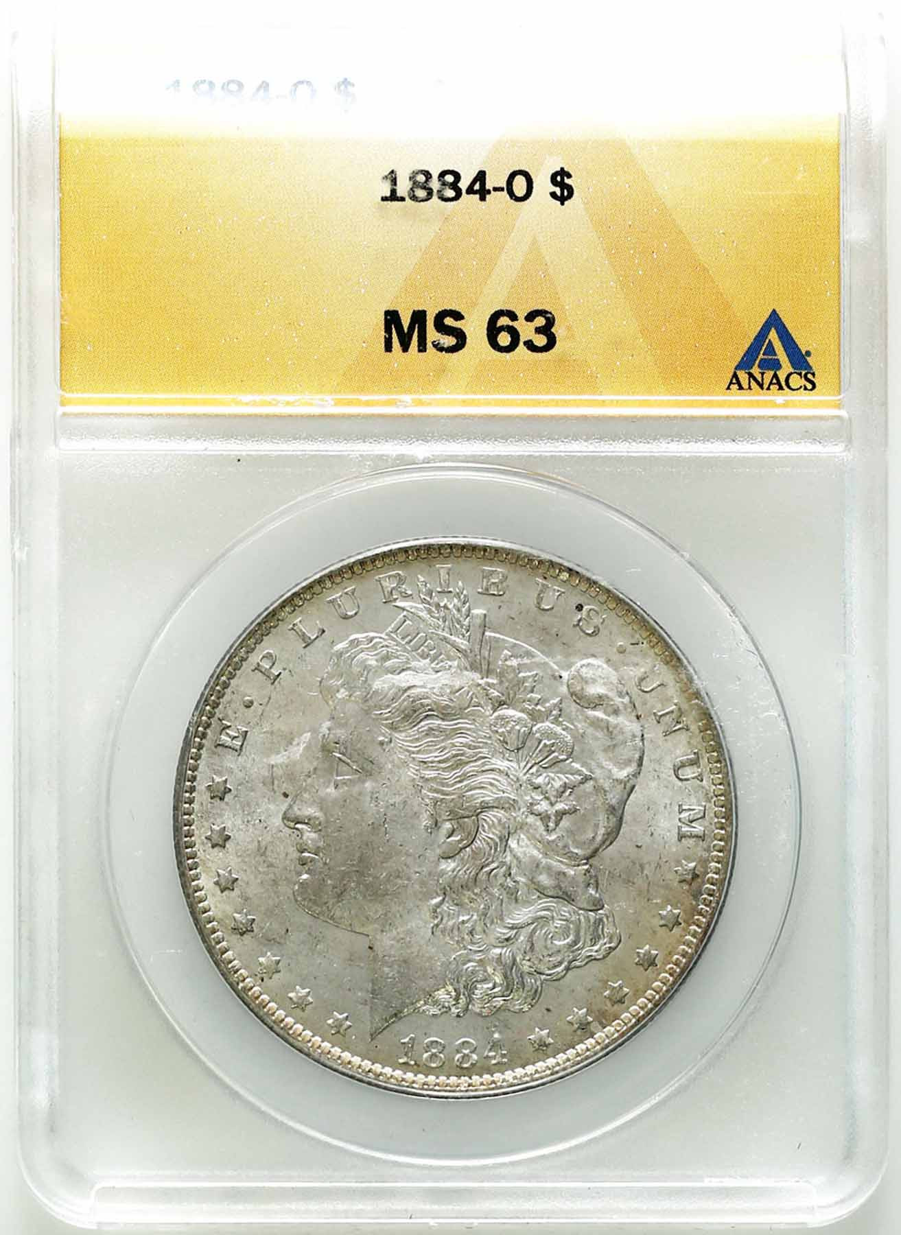 USA. Dolar 1884 O, Nowy Orlean ANACS MS63 – PIĘKNY