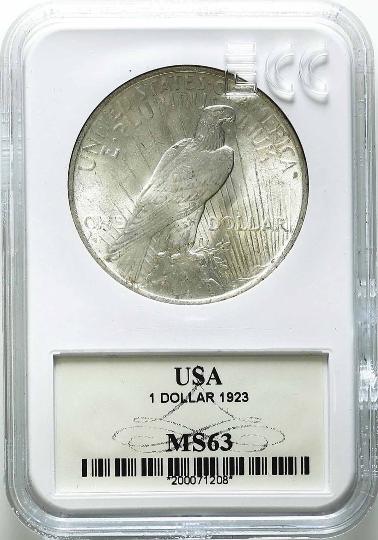  USA. Dolar 1923, Filadelfia GCN MS63