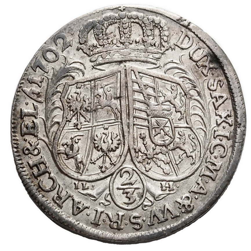 August II Mocny. 2/3 talara (gulden) 1702, Drezno