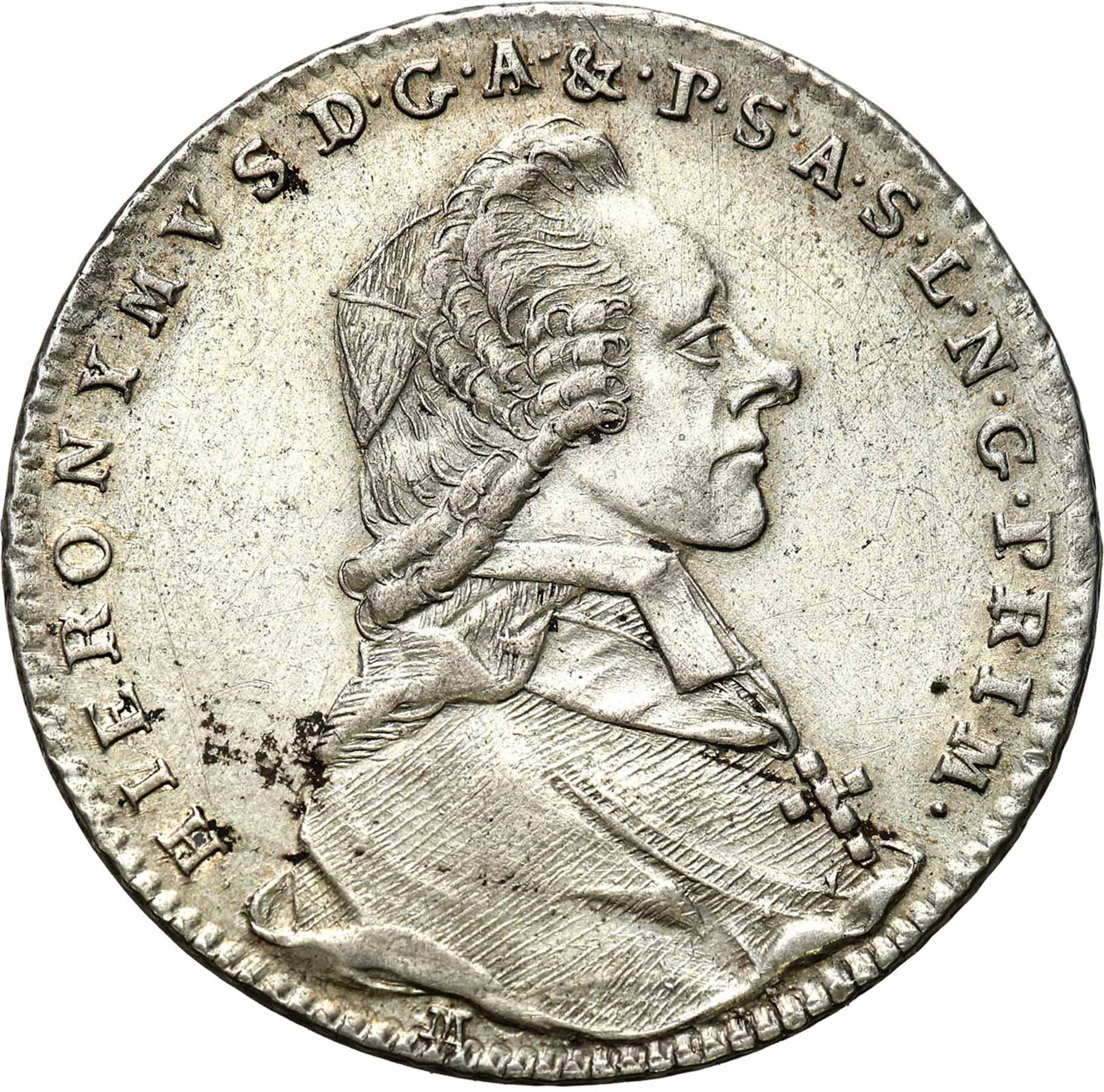 Austria, Salzburg. Hieronim Józef Franciszek. (1772-1803). 20 krajcarów 1789 M, Salzburg
