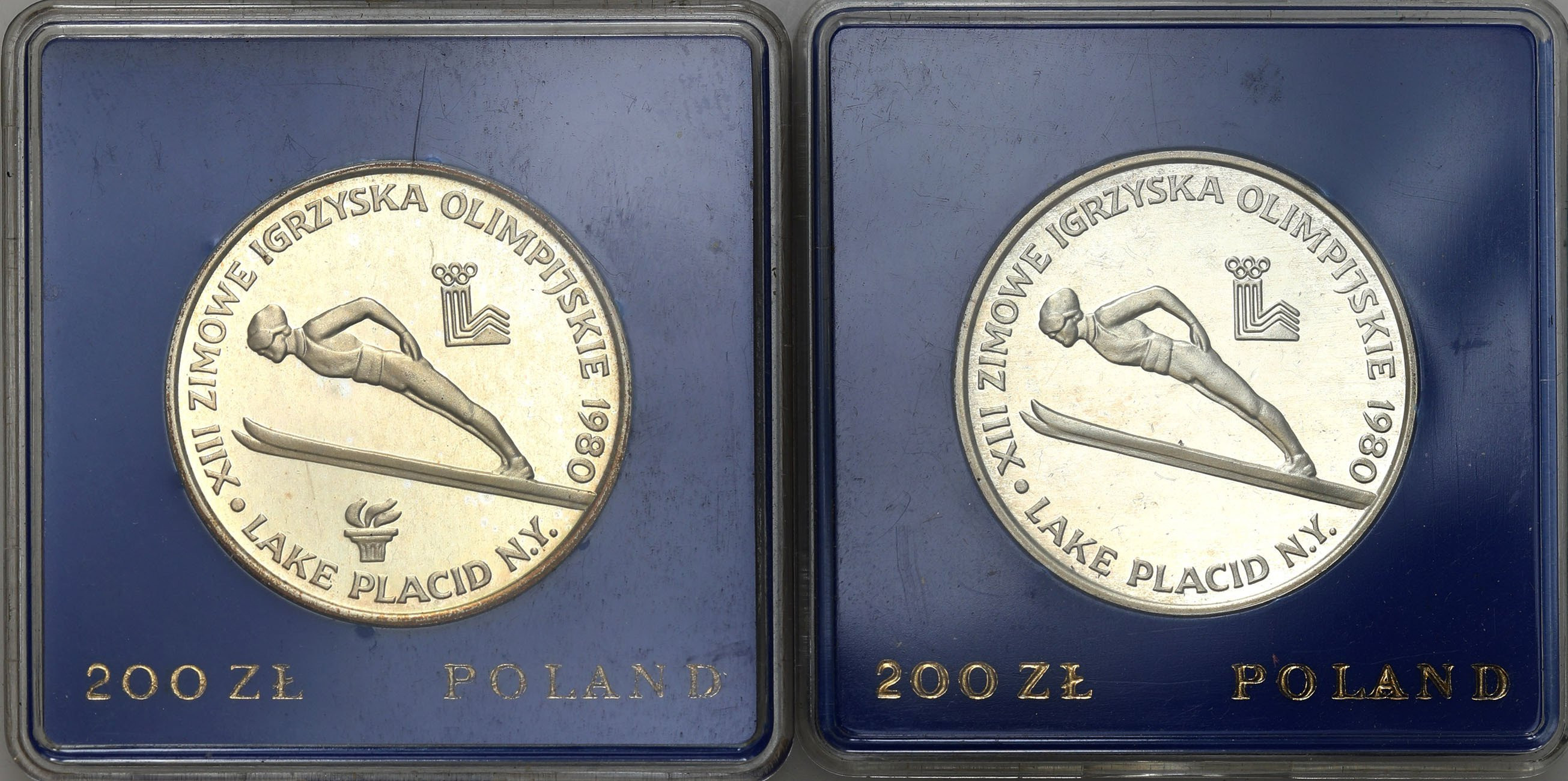 PRL. 200 złotych 1980 Olimpiada Lake Placid – 2 warianty