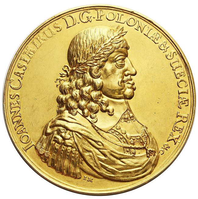 Jan II Kazimierz. Medal o wadze 50 dukatów 1658, Toruń, UNIKAT