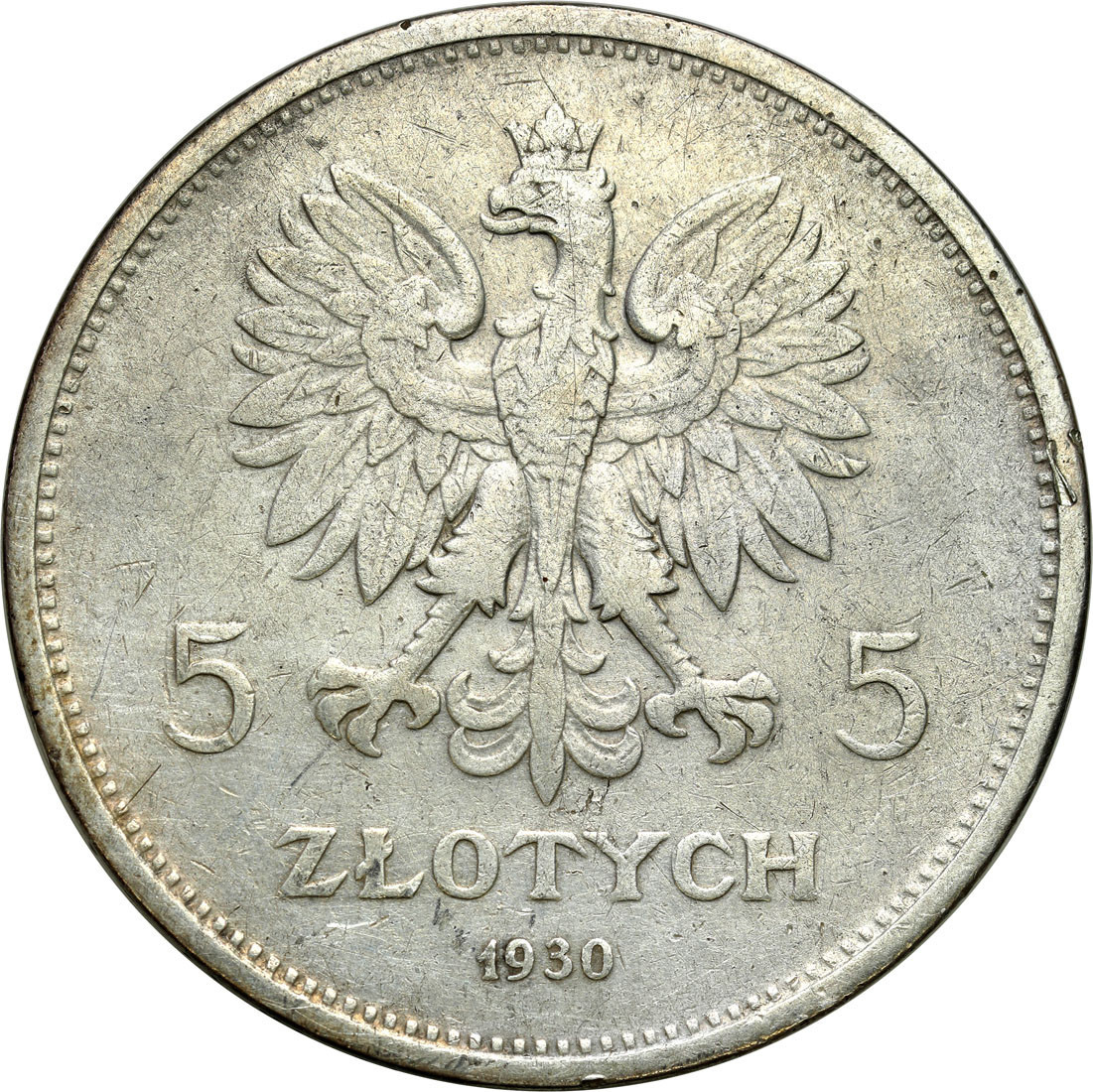 II RP. 5 złotych 1930 Sztandar