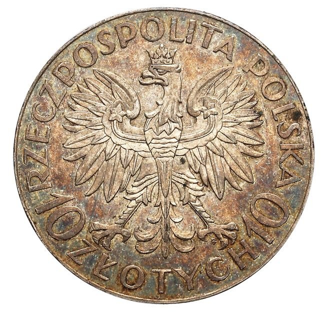II RP. 10 złotych 1933, PRÓBA, Romuald Traugutt, srebro