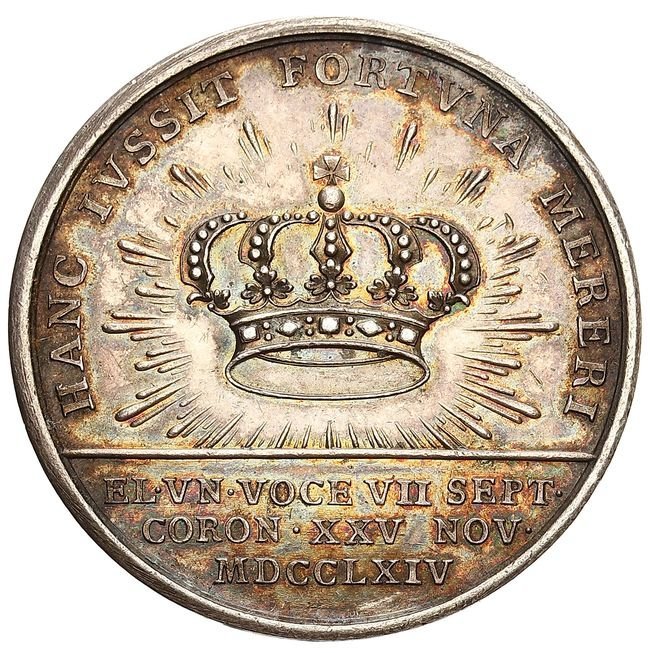Stanisław August Poniatowski. Medal koronacyjny 1764, Londyn