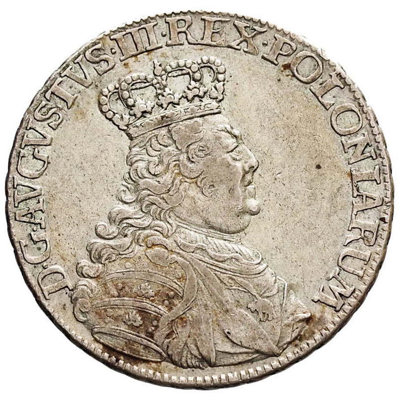 August III Sas. Półtalar koronny 1755, Lipsk