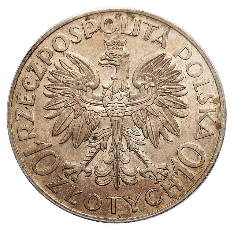 II RP. 10 złotych 1933, Jan III Sobieski, PRÓBA, srebro, PCGS PR63, stempel lustrzany