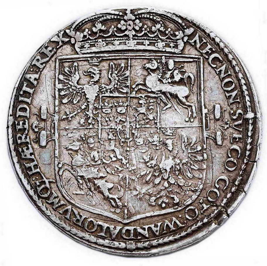 Zygmunt III Waza. Odbitka w srebrze portugała koronnego (bez daty)