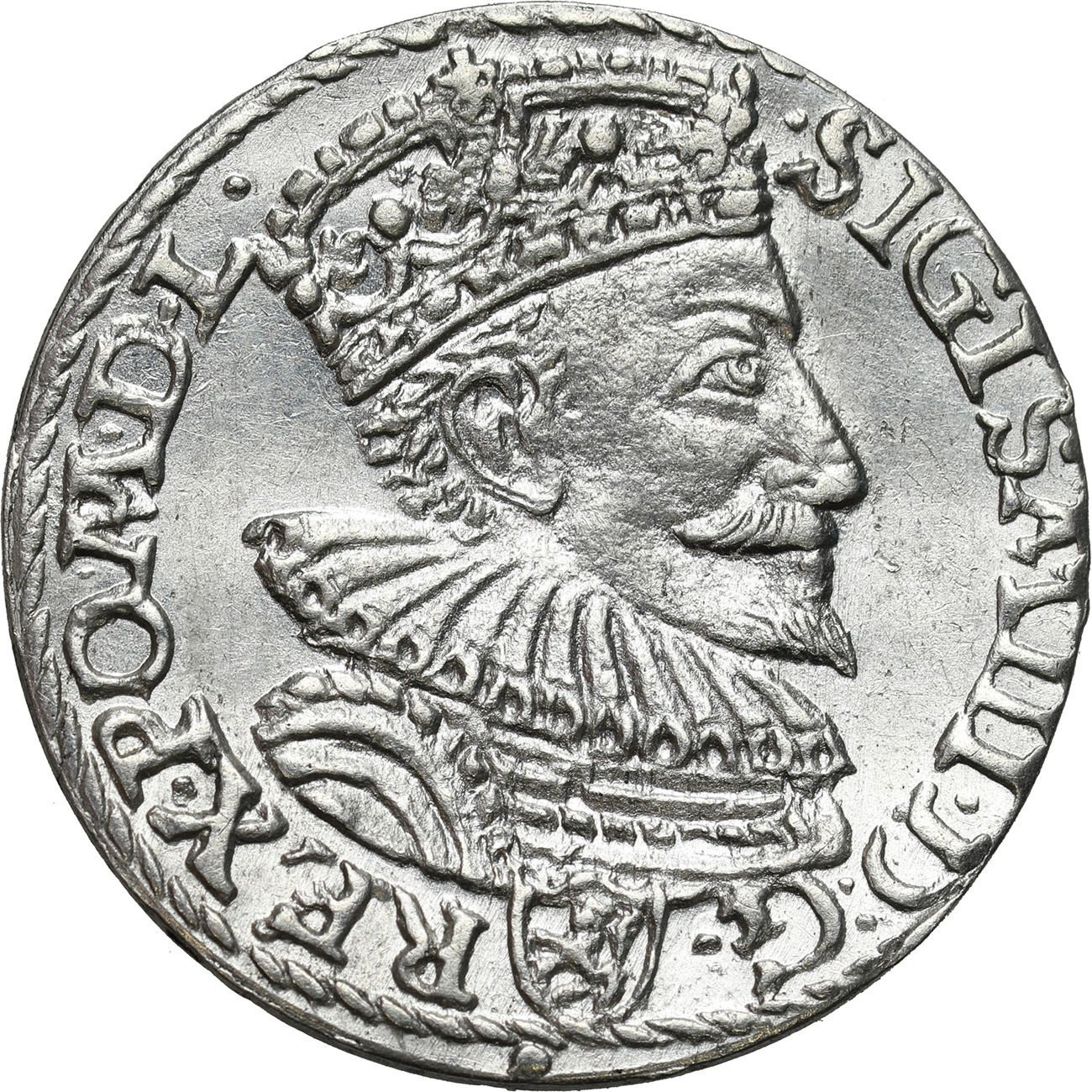 Zygmunt III Waza. Trojak (3 grosze) 1594, Malbork, PIERŚCIENIE – RZADKOŚĆ R3 