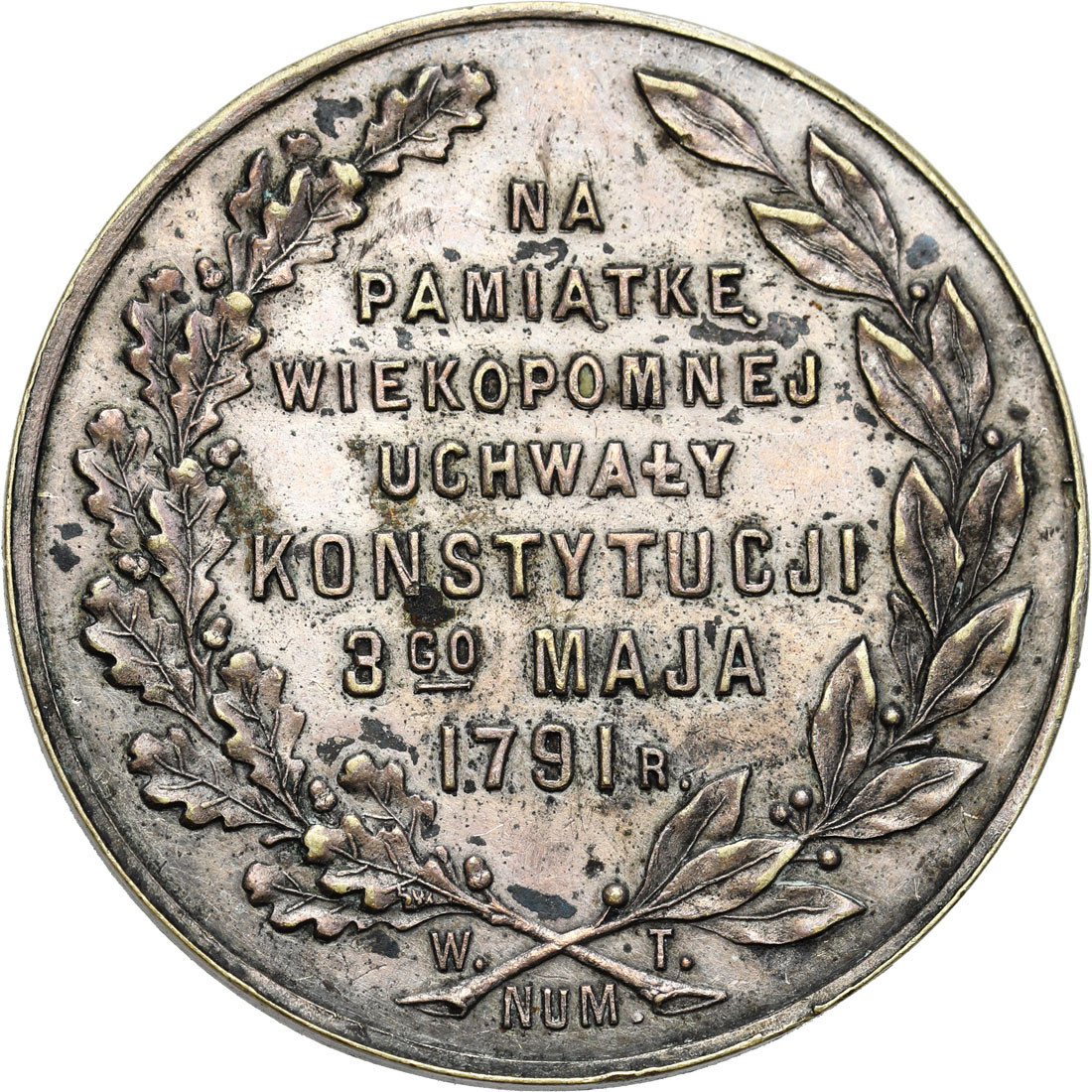 Polska.  Medal 1916 - 125 lat Konstytucji 3-go maja