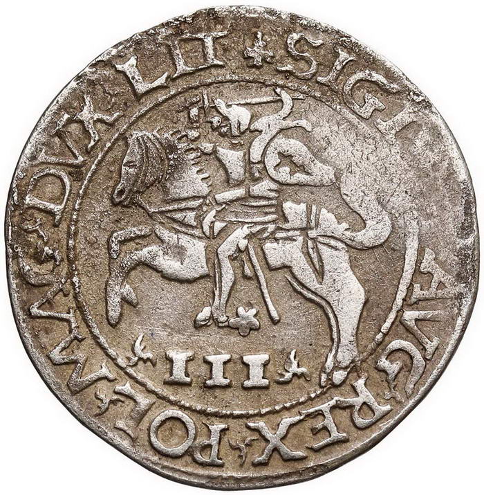 Zygmunt II August. Trojak szyderczy 1565, Tykocin