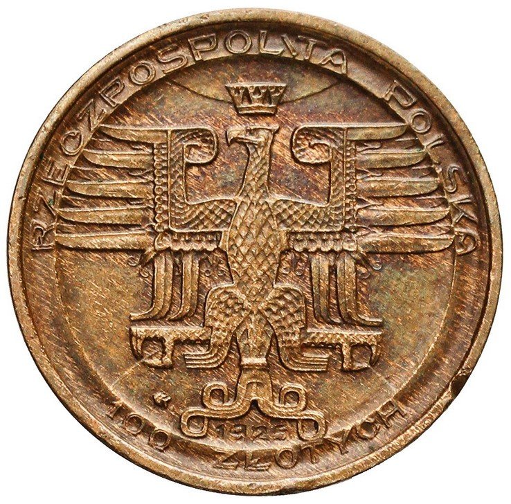 100 złotych 1925, Mikołaj Kopernik, brąz