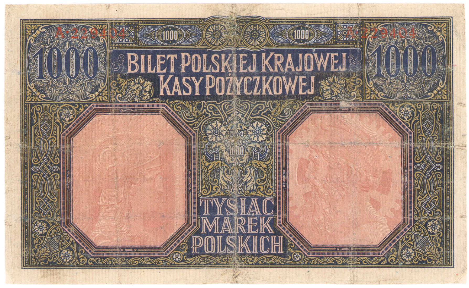 1.000 marek polskich 1916 seria A, GENERAŁ - RZADKI
