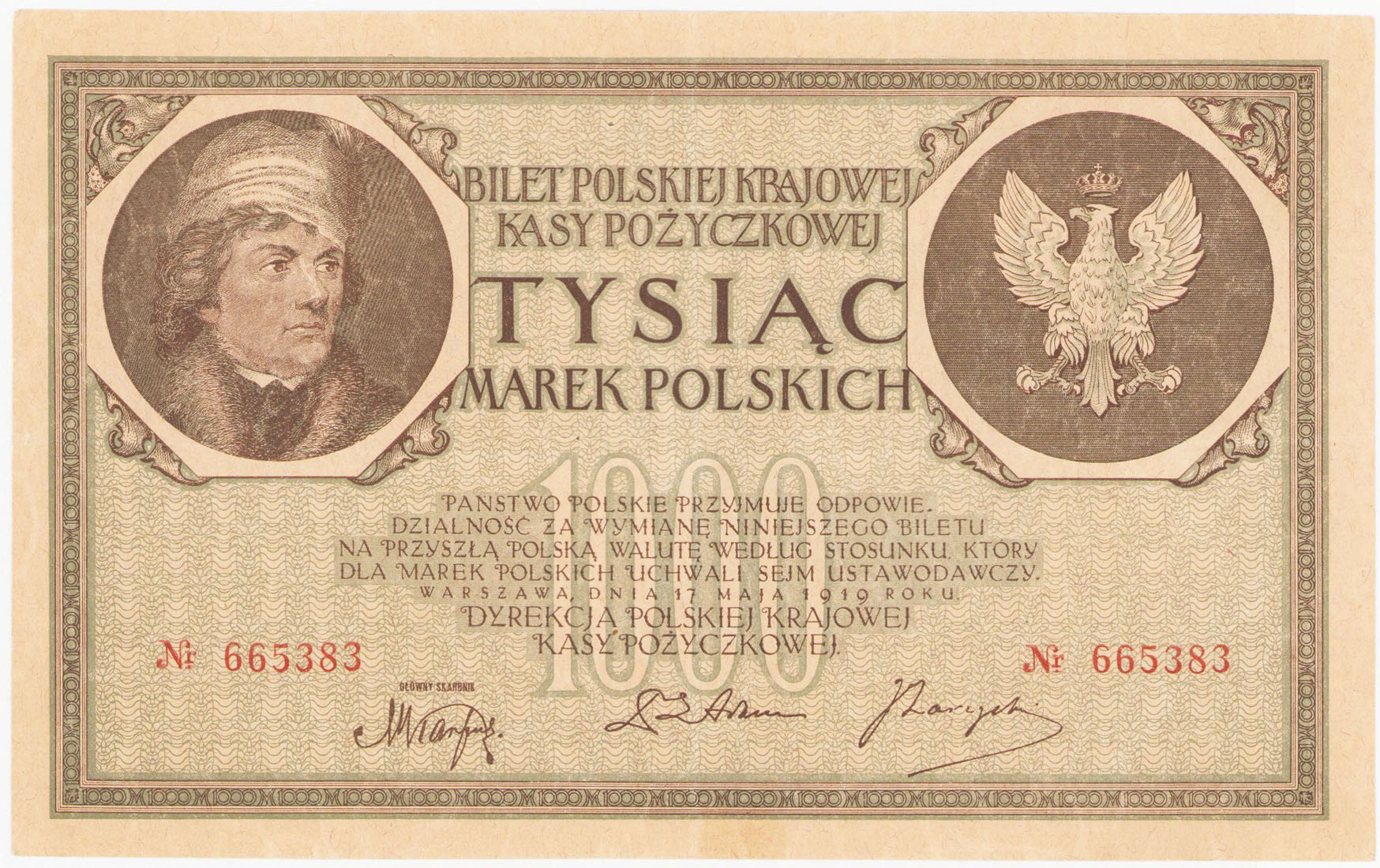 1.000 marek polskich 1919 – RZADKOŚĆ R6