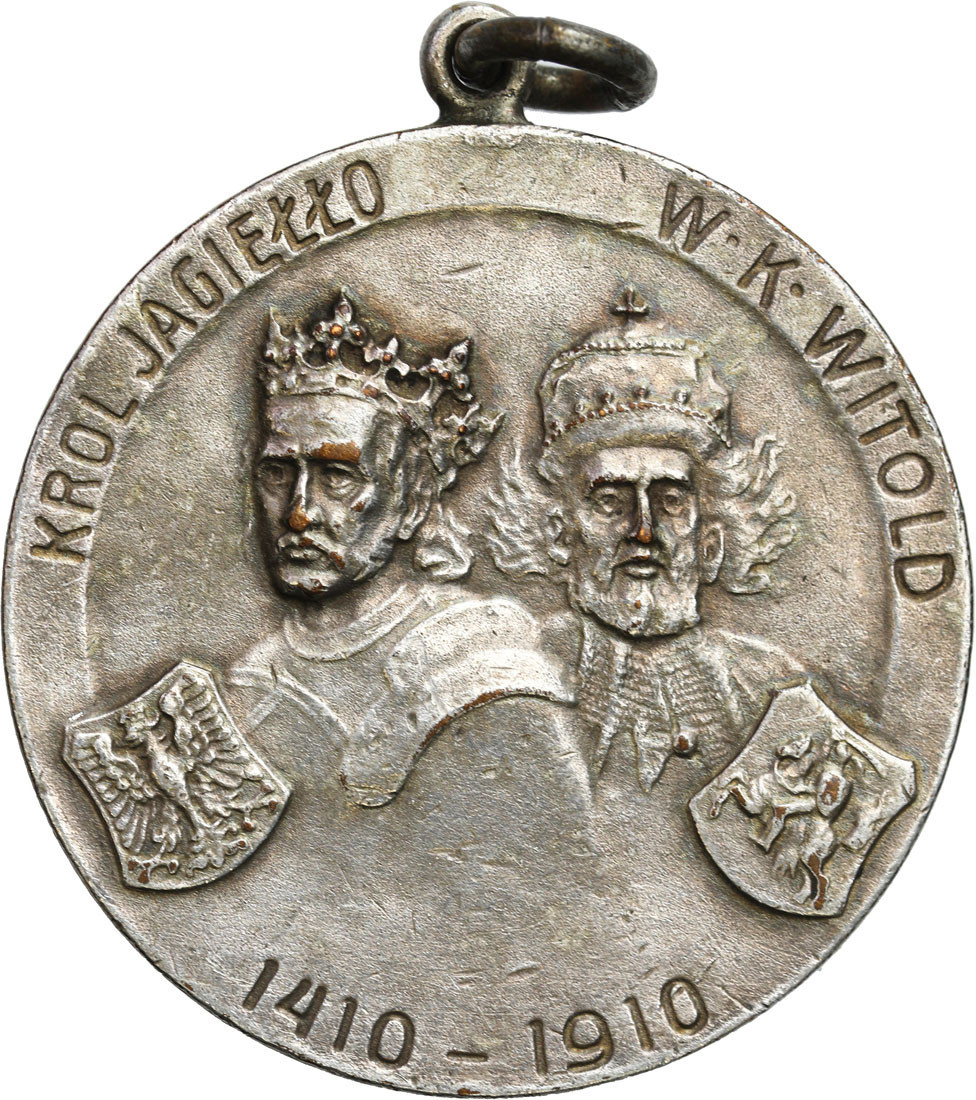 Polska pod zaborami. Medal 1910 - 500 rocznica bitwy pod Grunwaldem