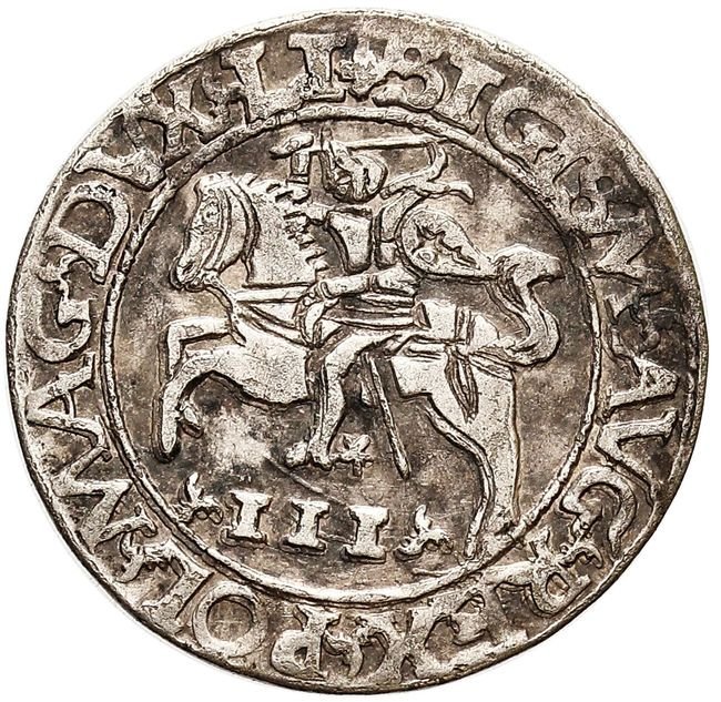 Zygmunt II August. Trojak 1565, Tykocin