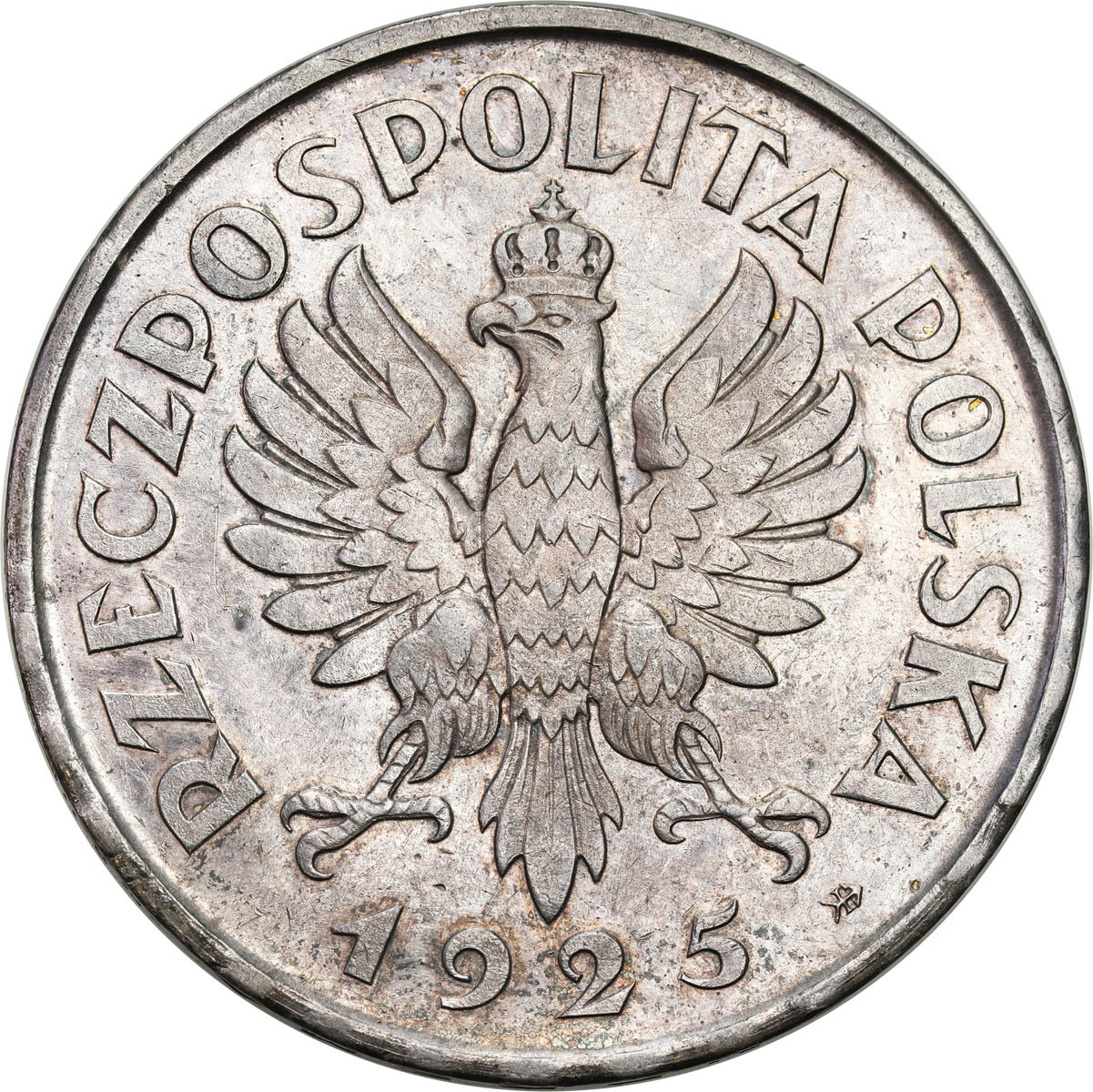 II RP. 5 złotych 1925 Konstytucja 81 perełek - RZADKOŚĆ