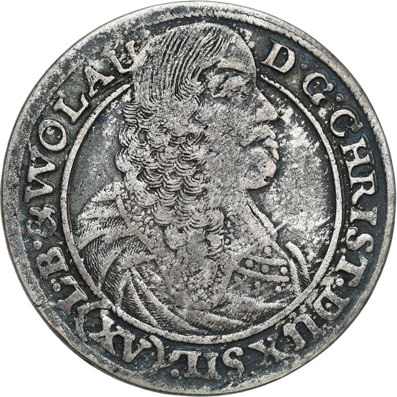Śląsk. Księstwo Legnicko-Brzesko-Wołowskie. Krystian Wołowski (1639-1673). 15 krajcarów 1663, Brzeg