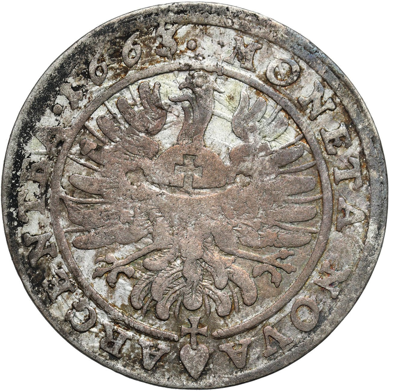 Śląsk. Księstwo Legnicko-Brzesko-Wołowskie. Krystian Wołowski (1639-1673). 15 krajcarów 1663, Brzeg