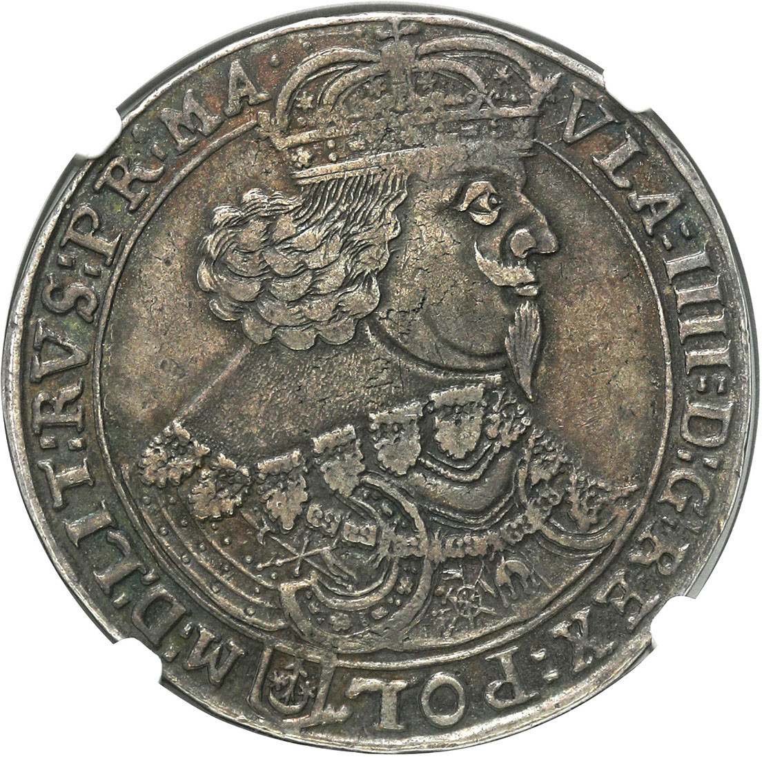Władysław IV Waza. Talar 1642 (Z) GG, Bydgoszcz NGC XF45 - RZADKOŚĆ R6-R7