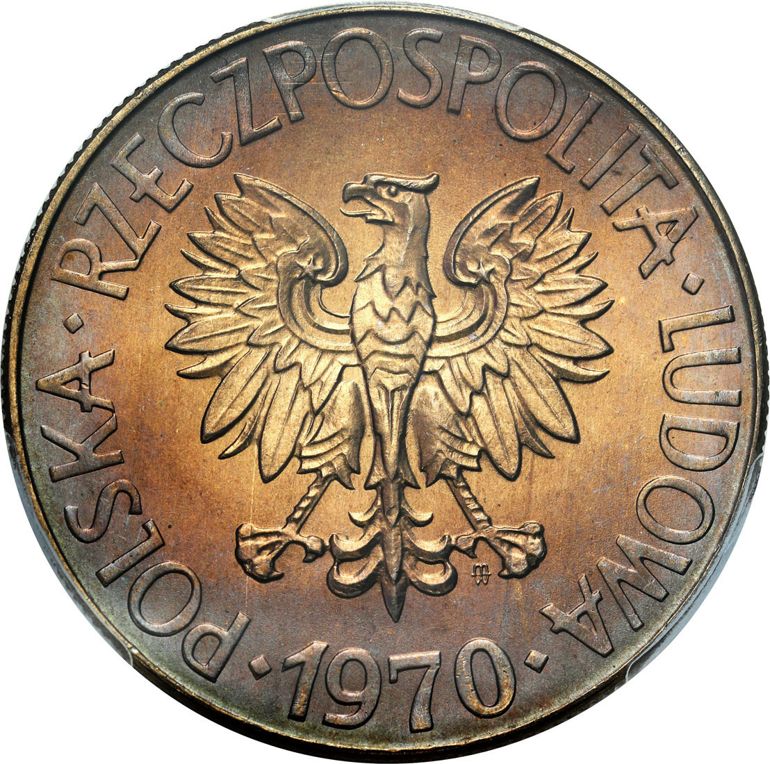 PRL. 10 złotych 1970 Tadeusz Kościuszko PCGS MS67 (2 MAX) – WYŚMIENITE