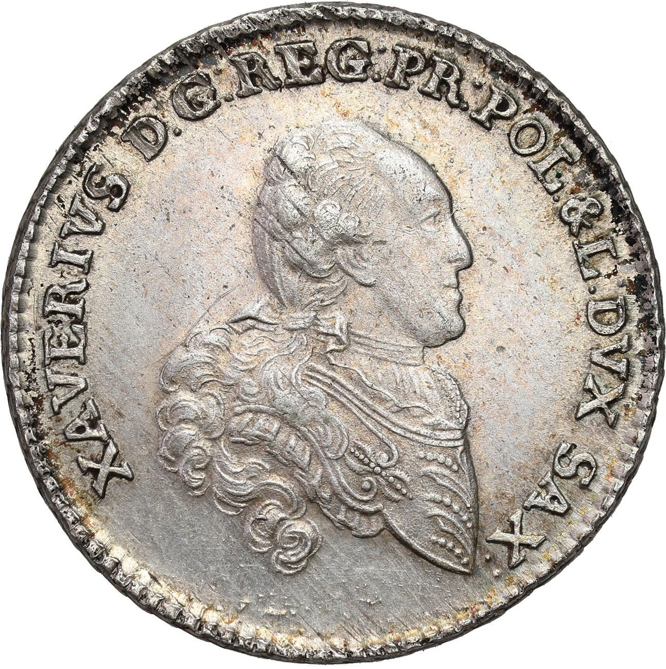 Niemcy, Saksonia. Fryderyk August III (1763–1806). 1/6 talara, 1767 EDC, Drezno - PIĘKNE