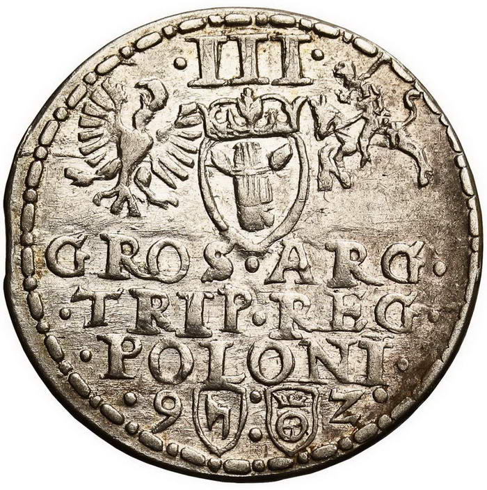 Zygmunt III Waza. Trojak 1592, Olkusz