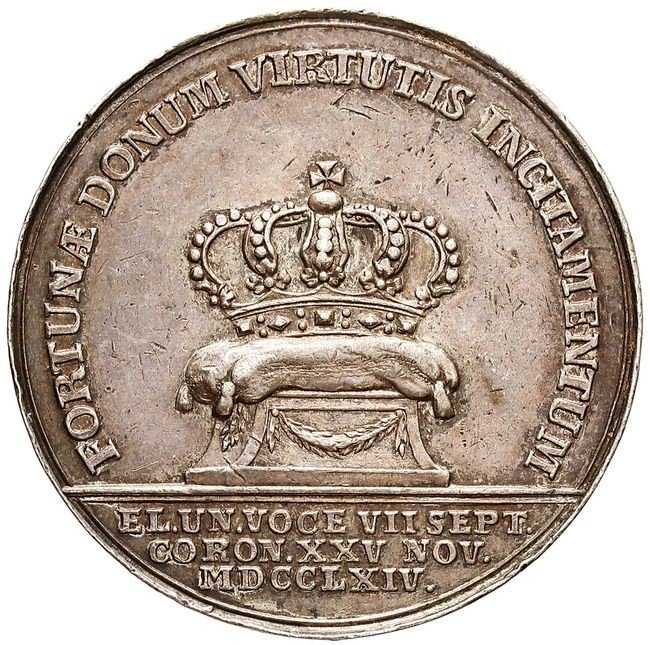 Stanisław August Poniatowski. Medal koronacyjny 1764, Warszawa