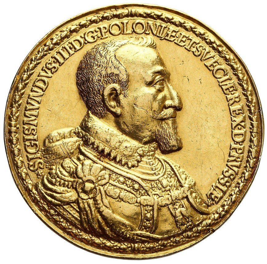 Zygmunt III Waza. DONATYWA wagi 20 dukatów 1617, Gdańsk - RZADKOŚĆ