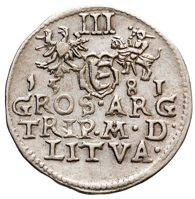 Stefan Batory, Trojak 1581, Wilno, LITVA
