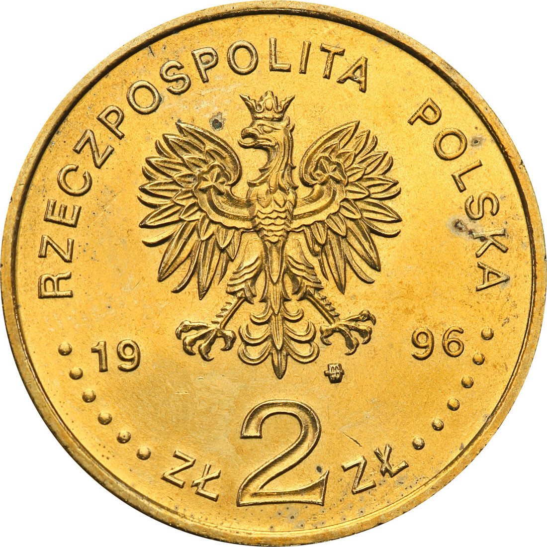 2 złote 1996 Zygmunt II August - NAJRZADSZE 2 złote