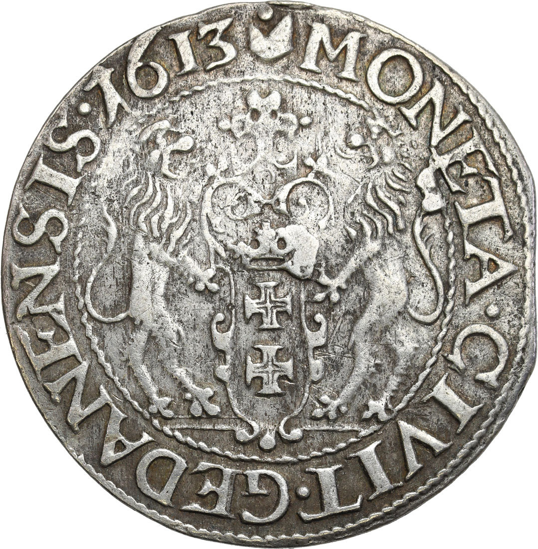 Zygmunt III Waza. Ort (18 groszy) 1613, Gdańsk - RZADKI ROCZNIK