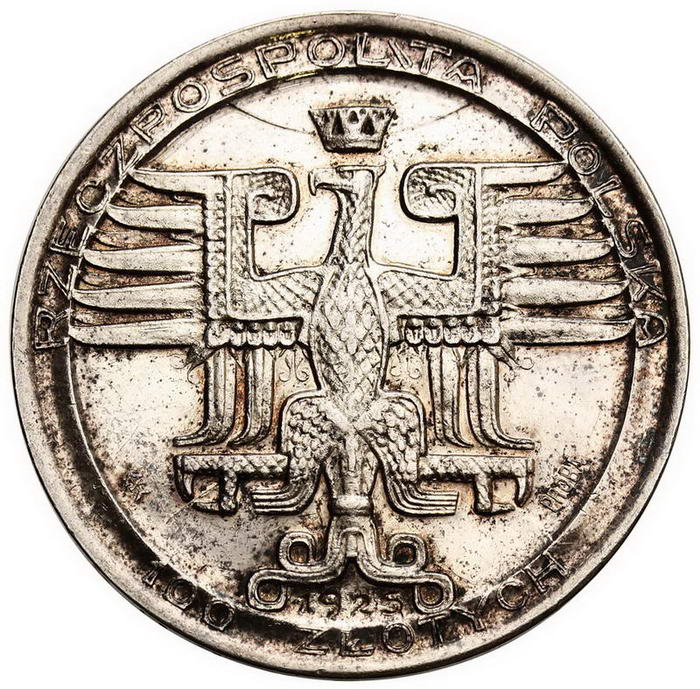 II RP. 100 złotych 1925, Kopernik duży, PRÓBA, srebro