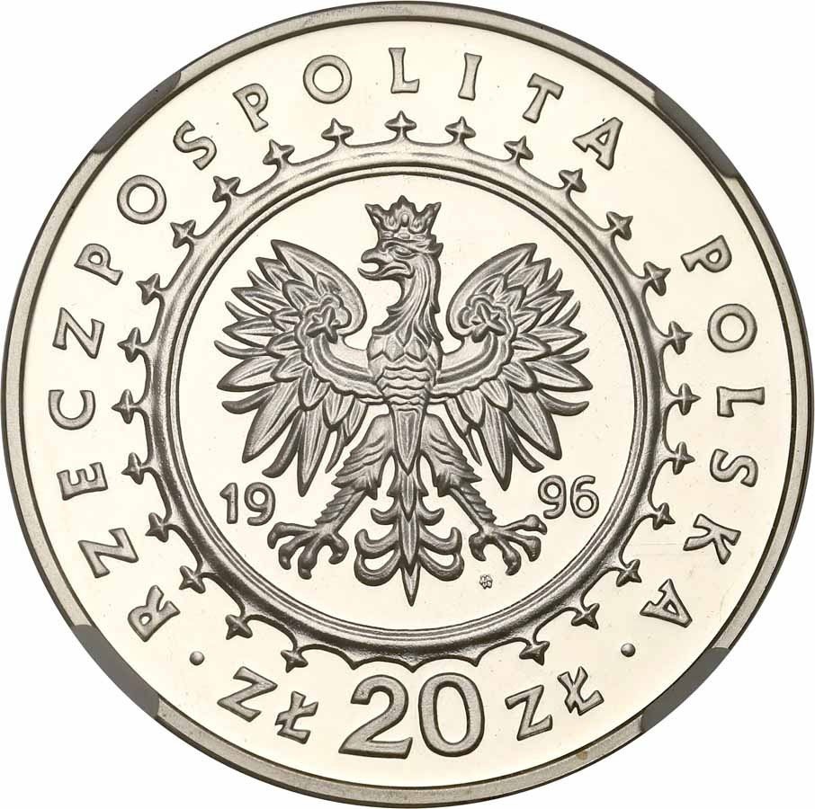 III RP. 20 złotych 1996 Lidzbark Warmiński NGC PF69 ULTRA CAMEO
