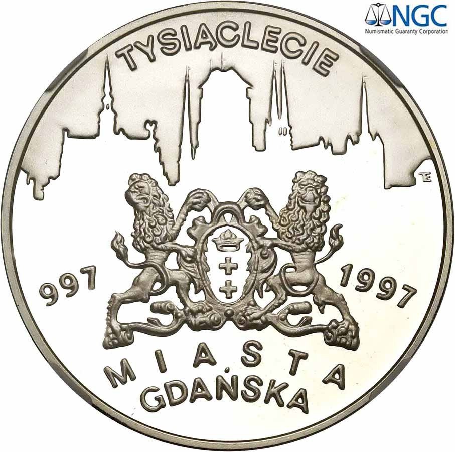 III RP. 20 złotych 1996 Tysiąclecie Gdańska NGC PF69 ULTRA CAMEO 