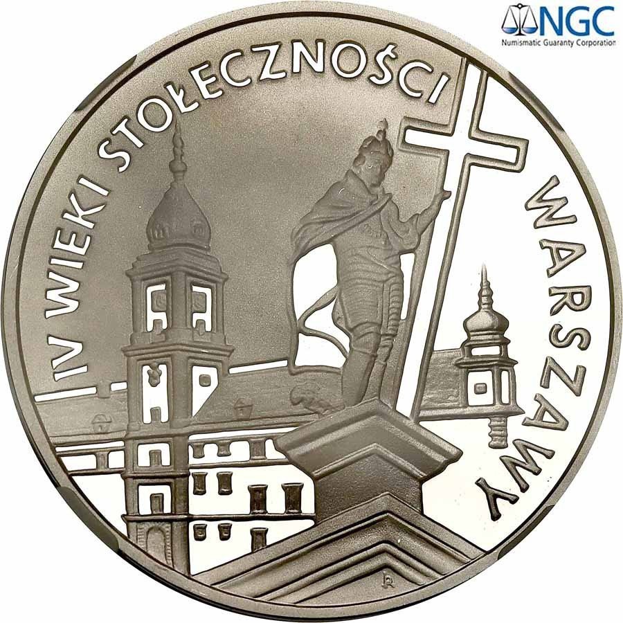 III RP. 20 złotych 1996 IV wieki stołeczności Warszawy NGC PF70 ULTRA CAMEO (MAX)