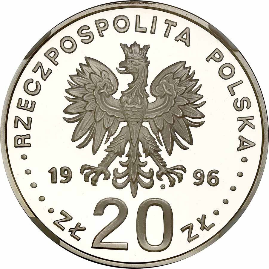 III RP. 20 złotych 1996 IV wieki stołeczności Warszawy NGC PF70 ULTRA CAMEO (MAX)