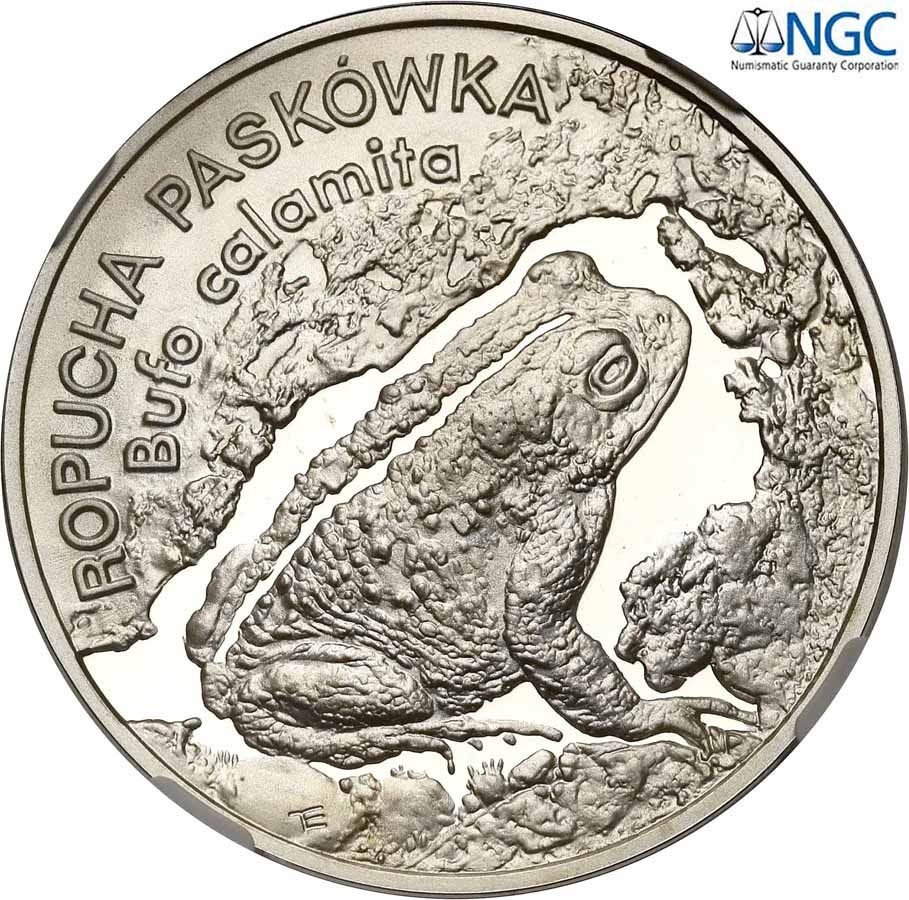 III RP. 20 złotych 1998 Ropucha Paskówka NGC PF68 ULTRA CAMEO