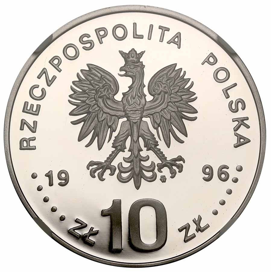 III RP. 10 złotych 1996 Wydarzenia Poznańskie NGC PF70 ULTRA CAMEO (MAX)