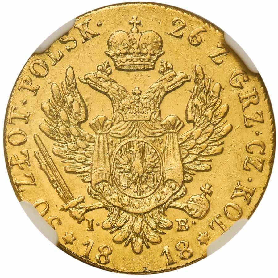 Polska XIX w. / Rosja. Alexander I. 50 złotych 1818 IB, Warszawa NGC XF Details