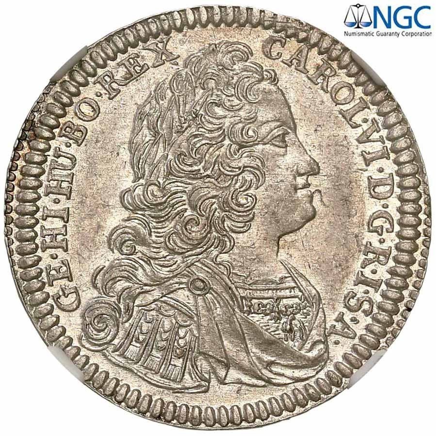 Austria. Tyrol 6 krajcarów 1736 Hall NGC AU58 (MAX)