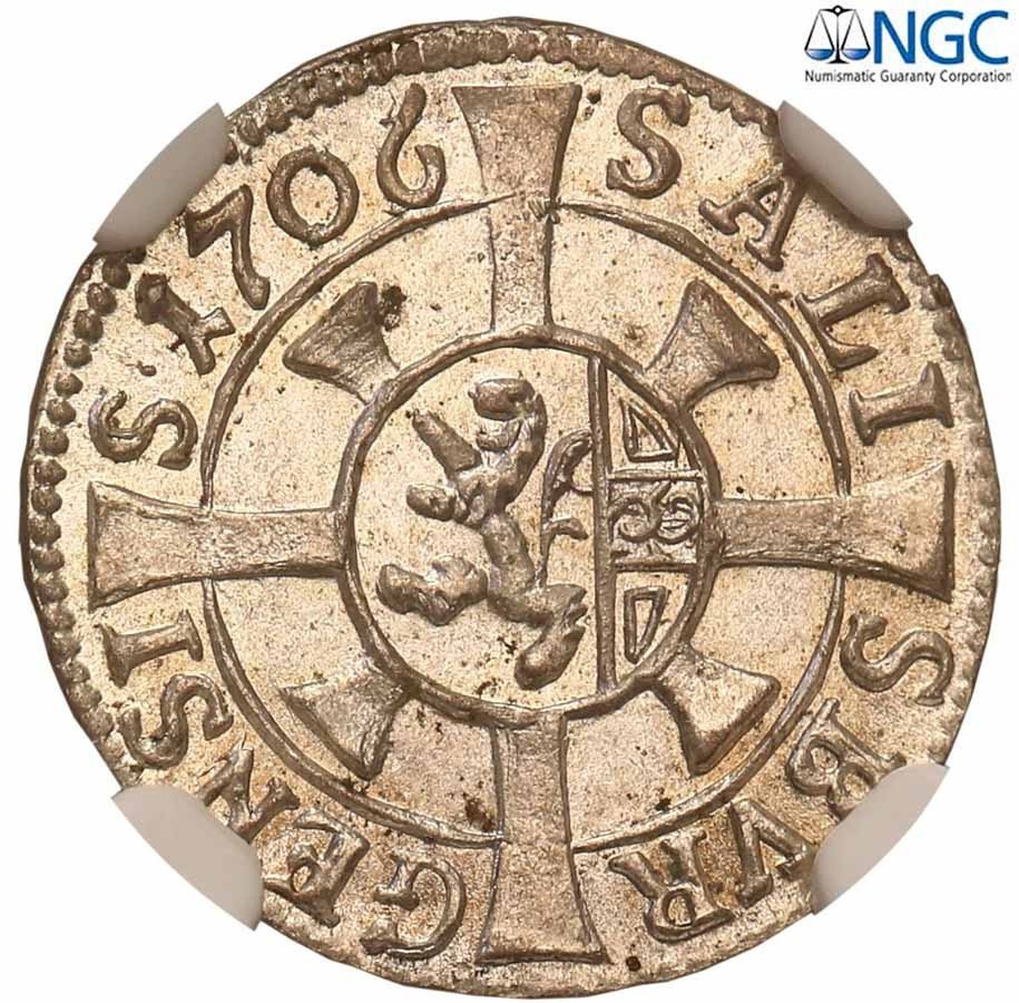 Austria. Salzburg 1 krajcar 1706 NGC MS64