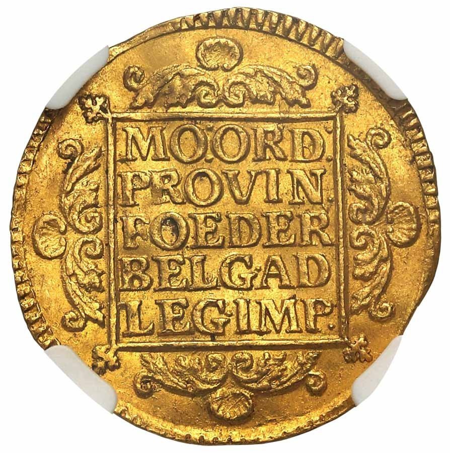 Niderlandy, Holland. Dukat 1728 NGC MS62
