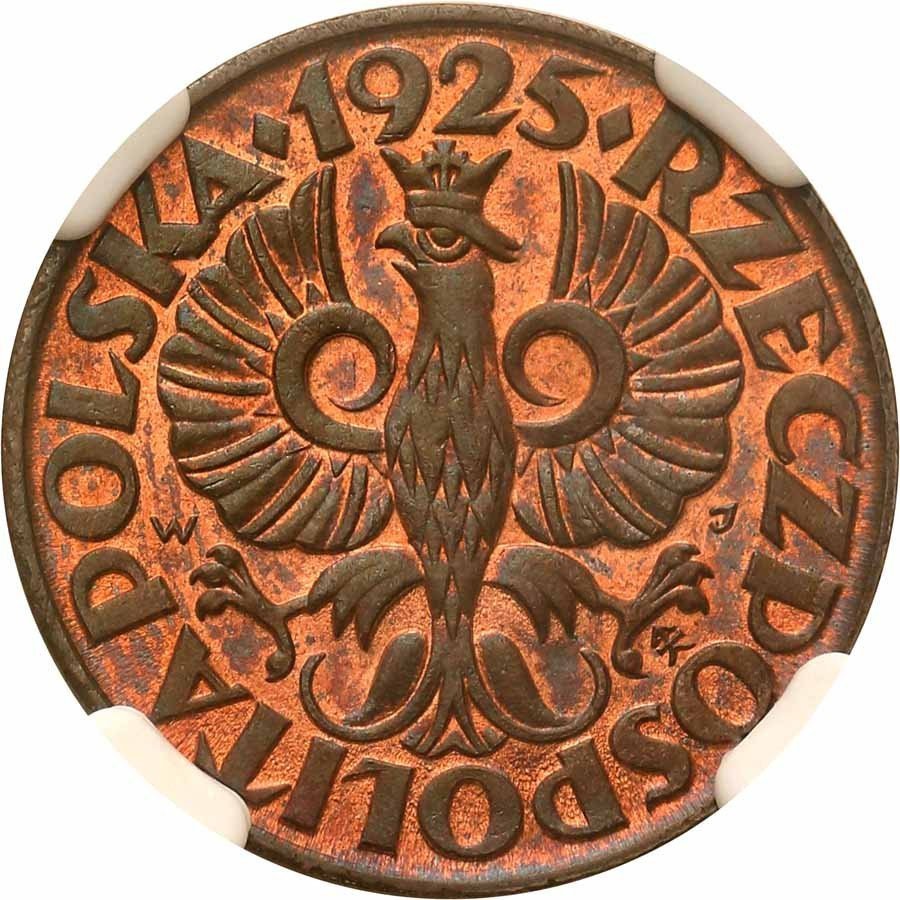 II RP. 5 groszy 1925 NGC MS64 RB
