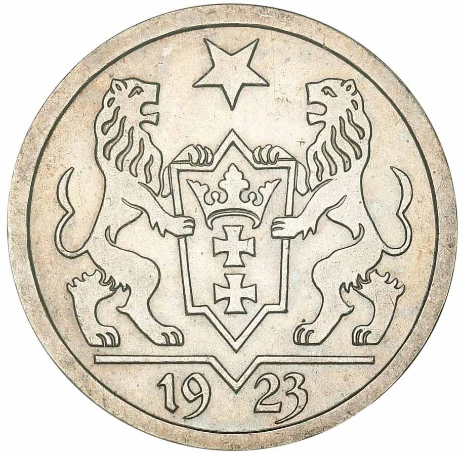 Wolne Miasto Gdańsk / Danzig. 2 Guldeny 1923 NGC stempel LUSTRZANY NGC PF62