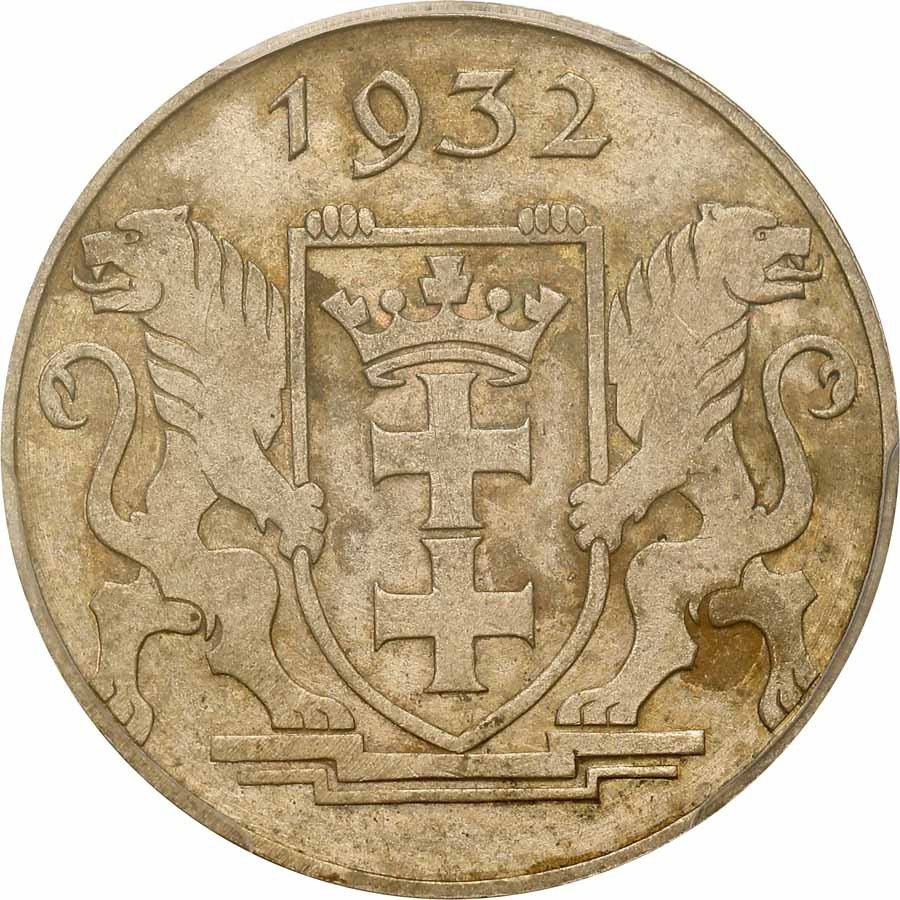 Wolne Miasto Gdańsk / Danzig. 2 Guldeny 1932 Koga PCGS MS62
