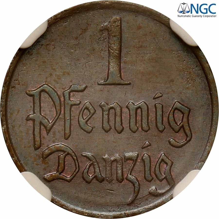 Wolne Miasto Gdańsk / Danzig. 1 fenig 1923 NGC MS65 BN